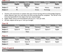Home Learning Oct 2023