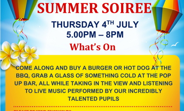 KCC Music Department's Summer Soiree Thursday 4th July