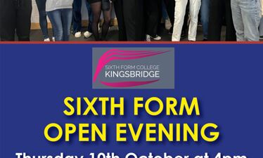 Sixth Form Open Evening Thursday 10th October 2024